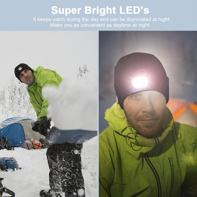 LightBeanie™ LED-valolla varustettu pipo