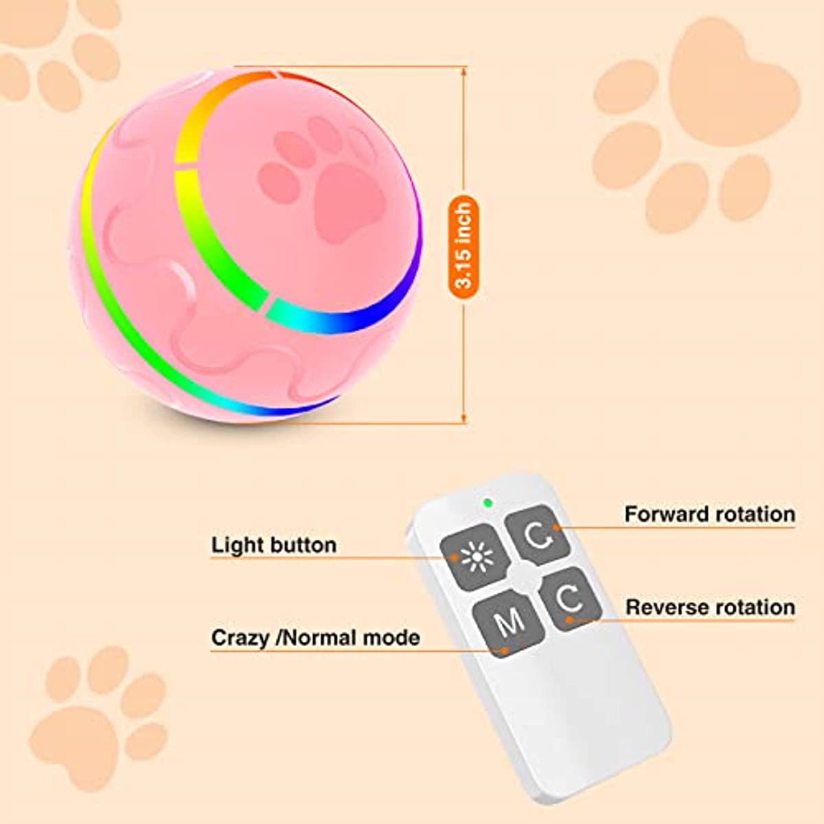 AutoRoll™ älykäs interaktiivinen koirapallo