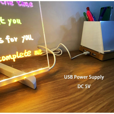 LumiBoard™ USB LED Ilmoitustaulu (7 värikynällä)